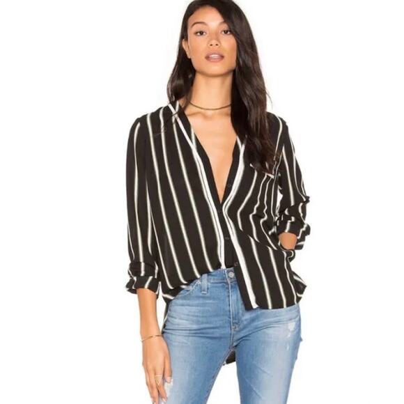 1. State Black Stripe Top sz XS - Picture 3 of 3